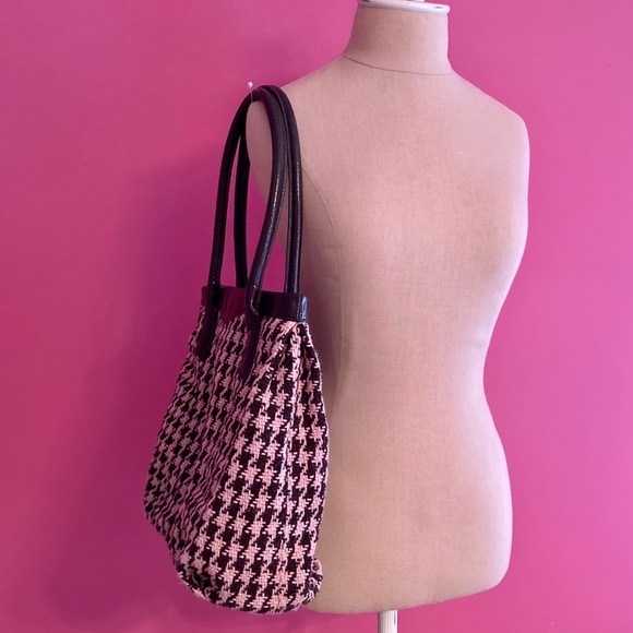 GAP Pink and Brown Houndstooth Bag - Picture 4 of 9
